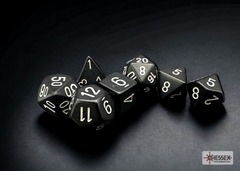 Polyhedral 7-Dice Set CHX25408 - Opaque Black/White